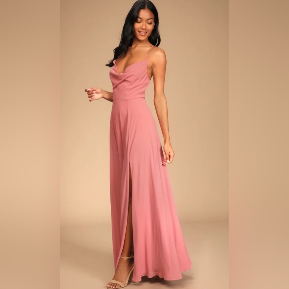 Elegant Pink Evening Gown